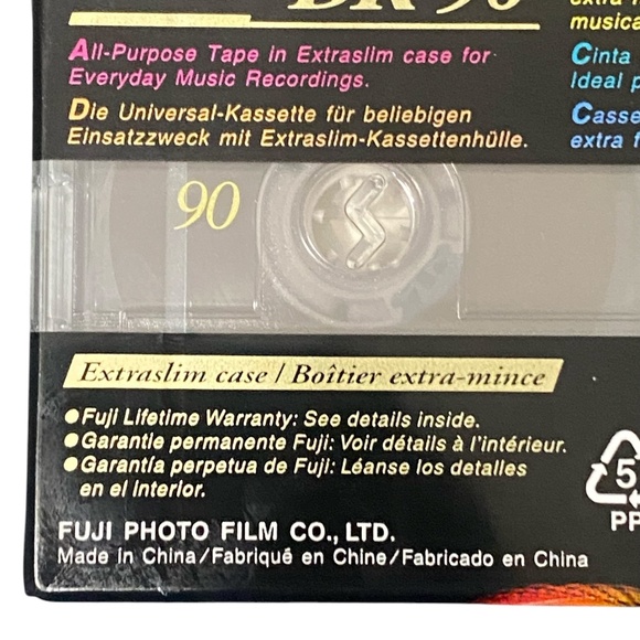 Fuji 90 minute blank audio cassette tape. New. Sealed. - Picture 6 of 16